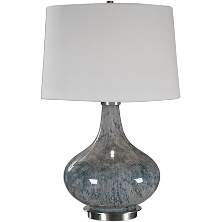 Celinda Blue Gray Glass Lamp